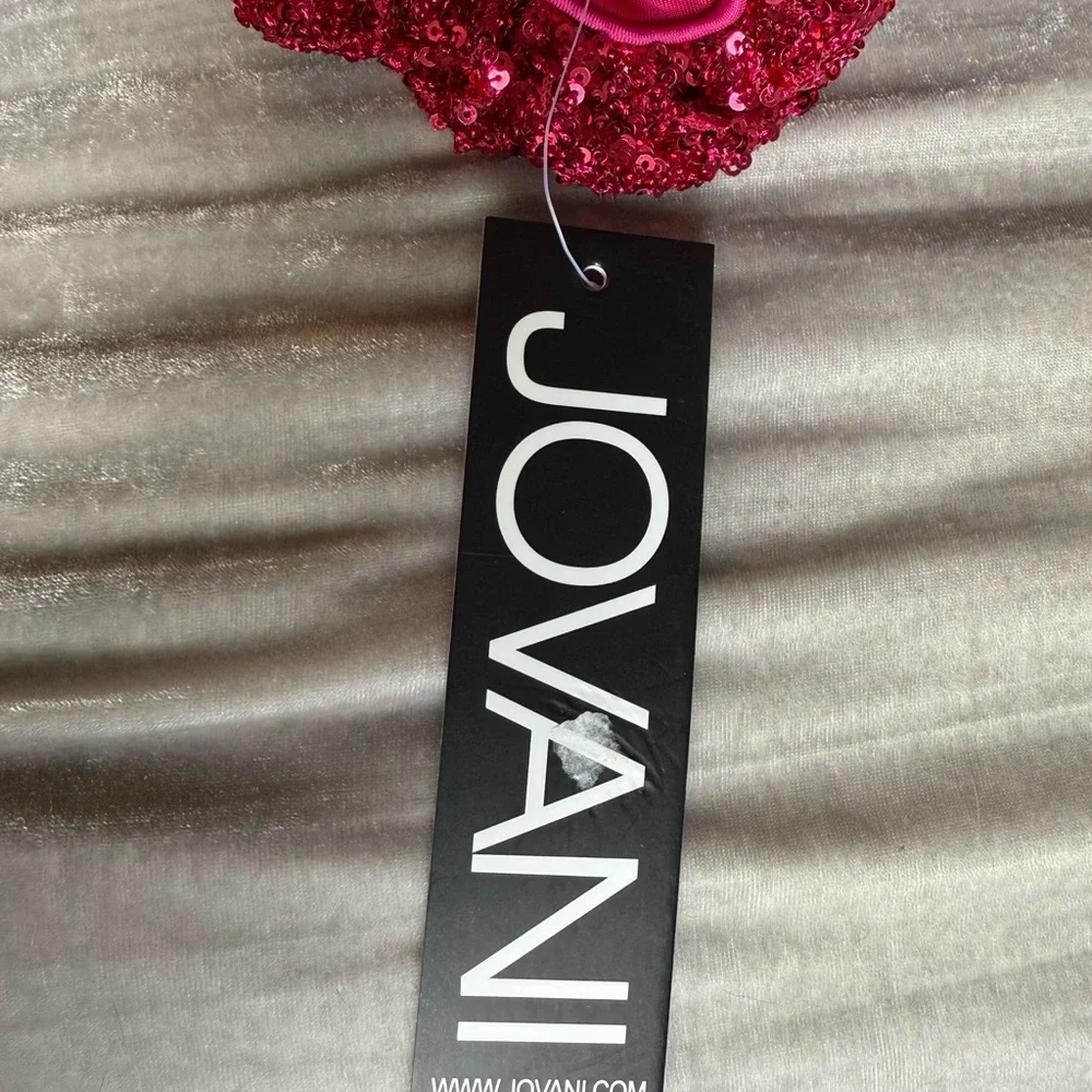 Jovani Raspberry Sequin Dress - Picture 7 of 7